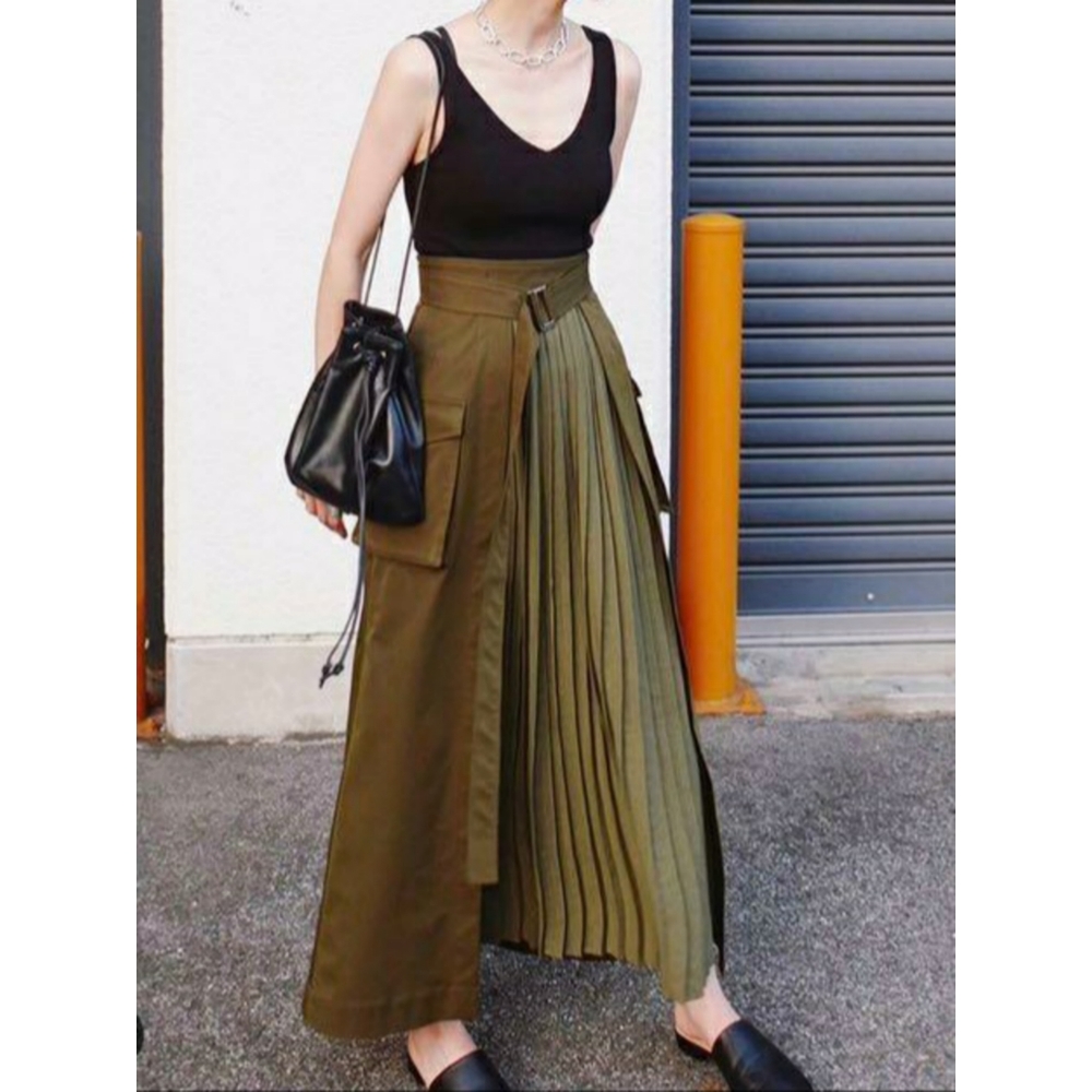 CLANE Military docking pleats skirt